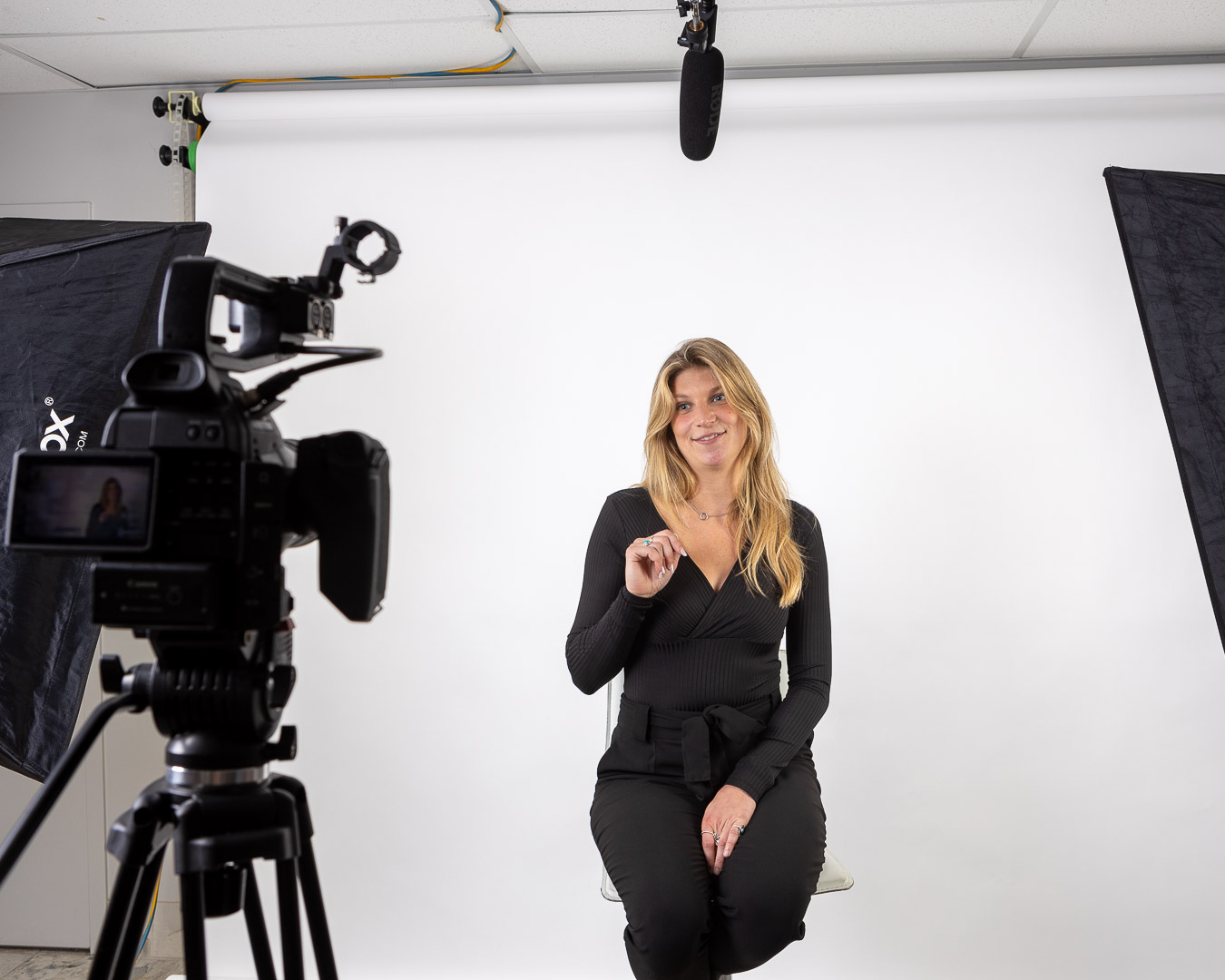 Tournage vidéo dans le studio On Est Live à Québec